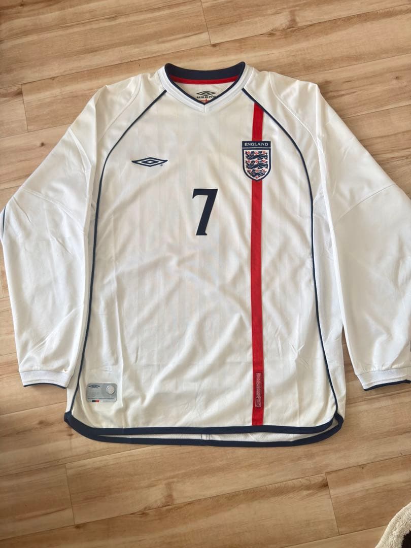 00s UMBRO England代表 ベッカム #7 長袖ユニフォーム