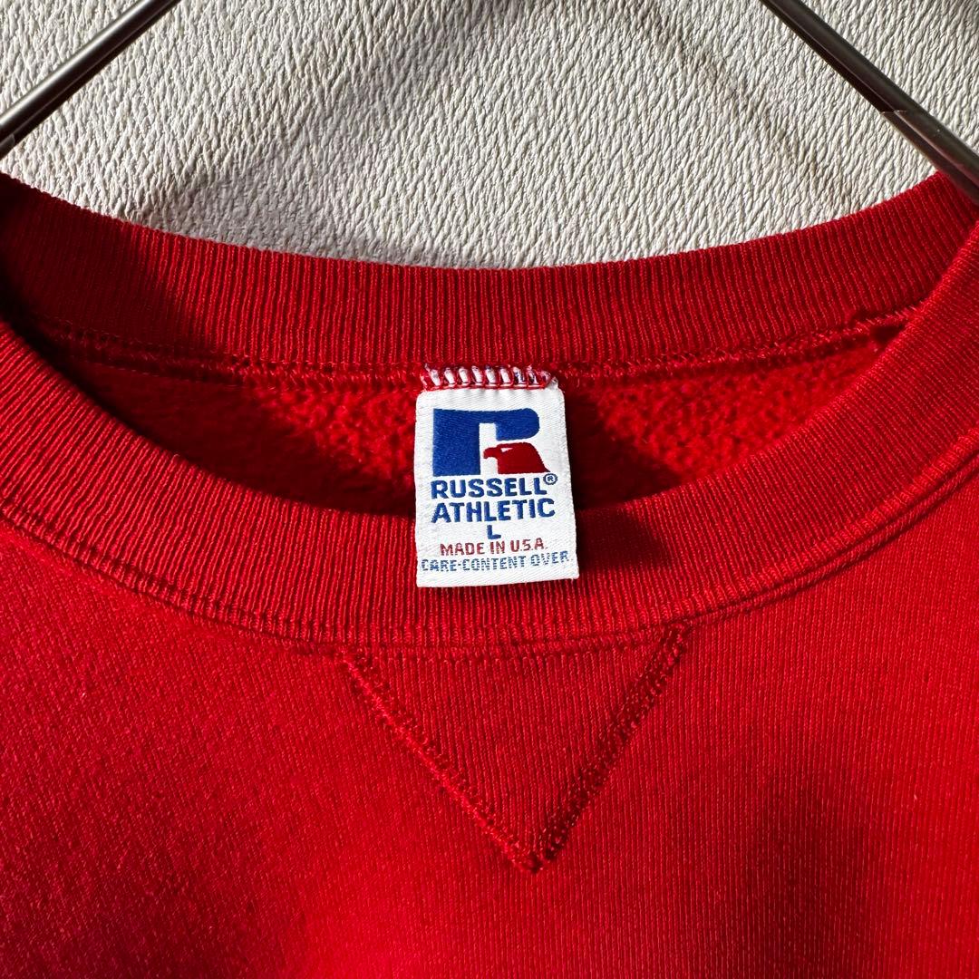 風*e様 90s USA製 RUSSELL 前V 無地 プランク 肉厚 L vi