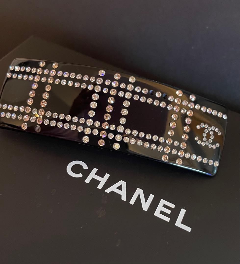 CHANEL ストーン装飾 ヘアクリップ