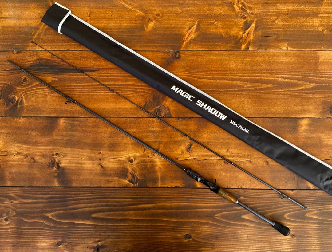 ベイトロッド　C702ML バスロッド　バス釣り　トラウト　ウッドグリップ