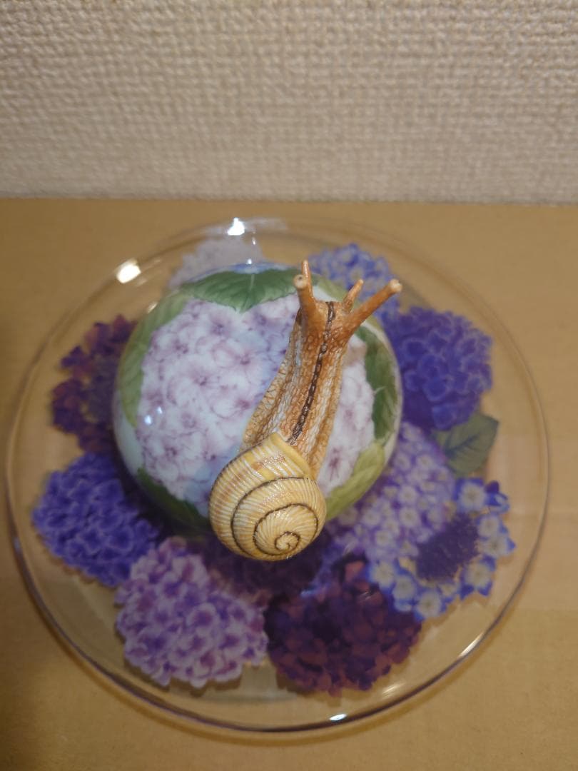 【新品未使用】入手困難作家！春うらら『伊藤早苗』最上位作 釉下彩紫陽花蓋物 共箱