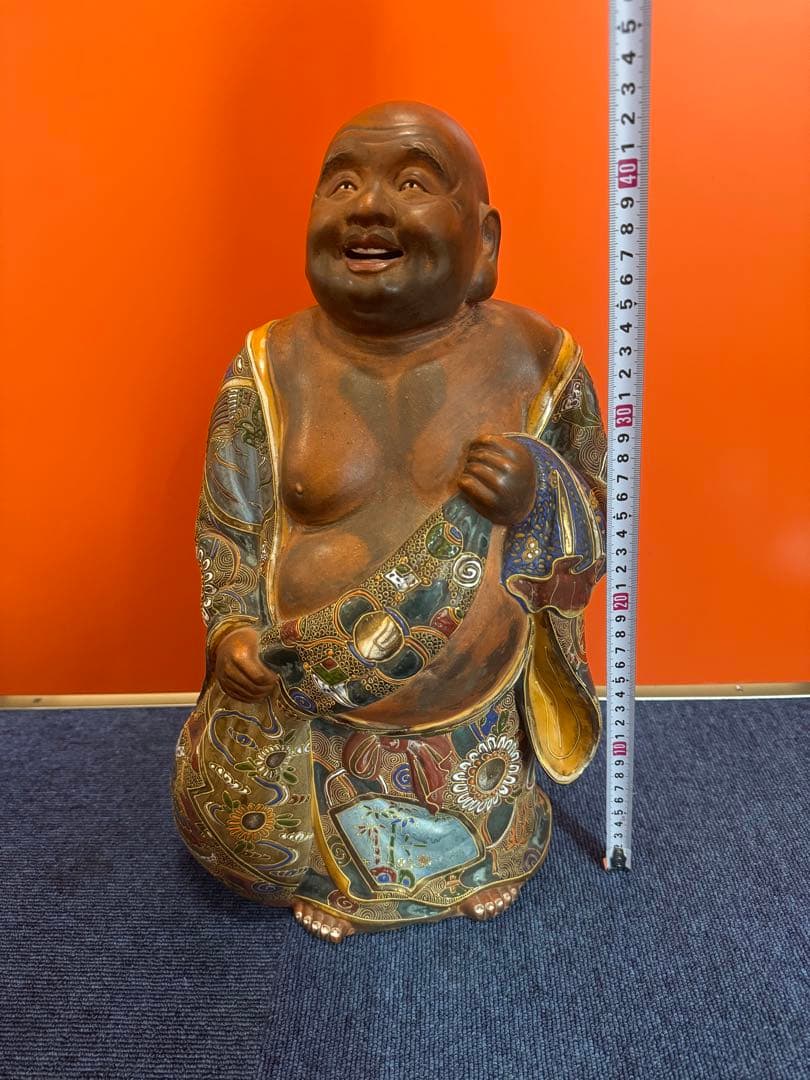 2004 九谷焼　布袋　縁起物 七福神 置物 神仏物 アンティーク 時代物