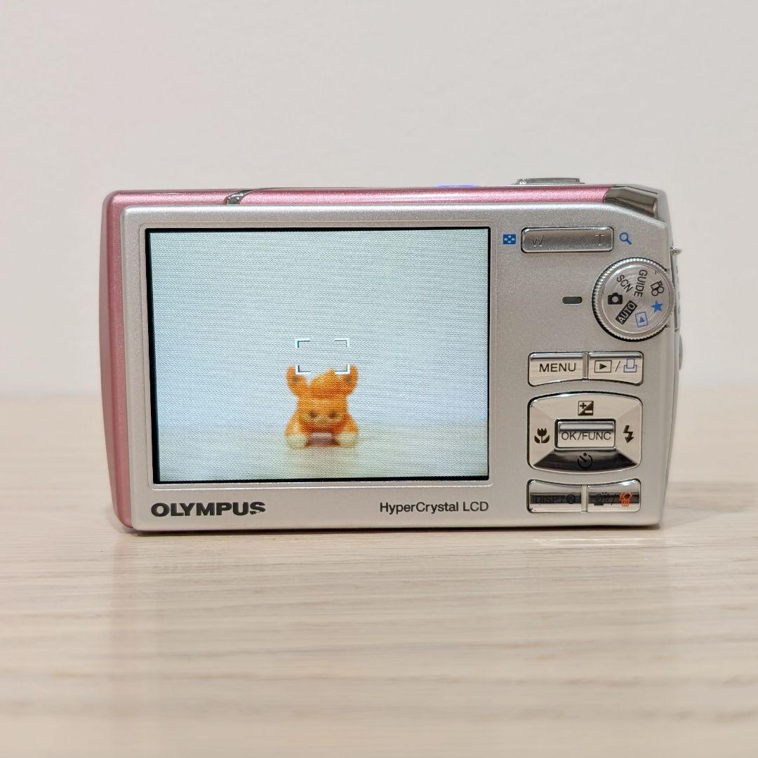 美品 動作確認済 OLYMPUS μ1020 ピンク デジカメ 付属品多数