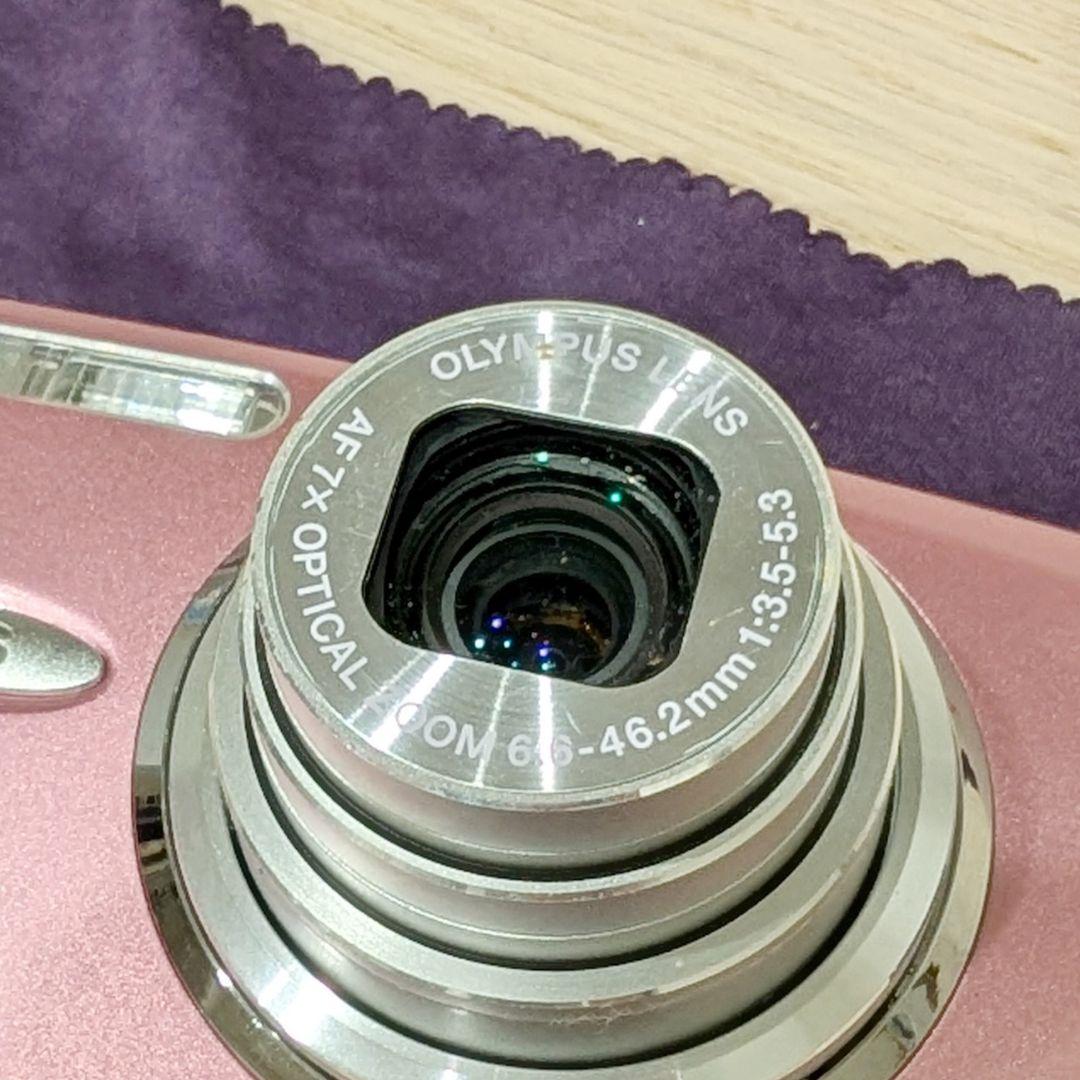 美品 動作確認済 OLYMPUS μ1020 ピンク デジカメ 付属品多数