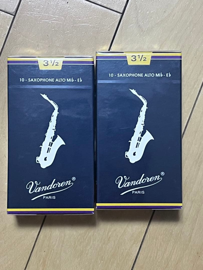 Vandoren 青箱 アルトサックスリード 3 1/2 10枚入り2箱