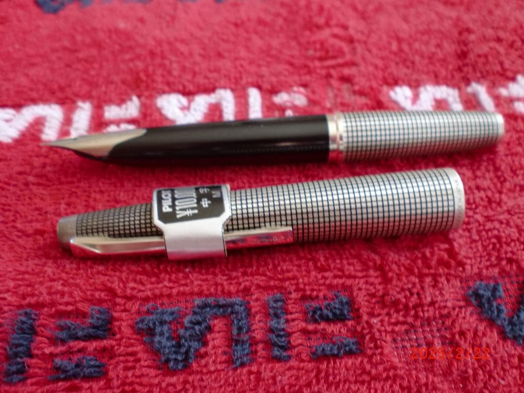 パイロット万年筆 エリート スターリングシルバー18K ホワイトゴールド