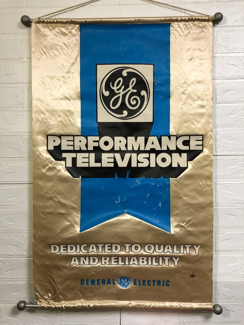 ゼネラルエレクトリック　ビンテージバナー　サイン　看板　大型