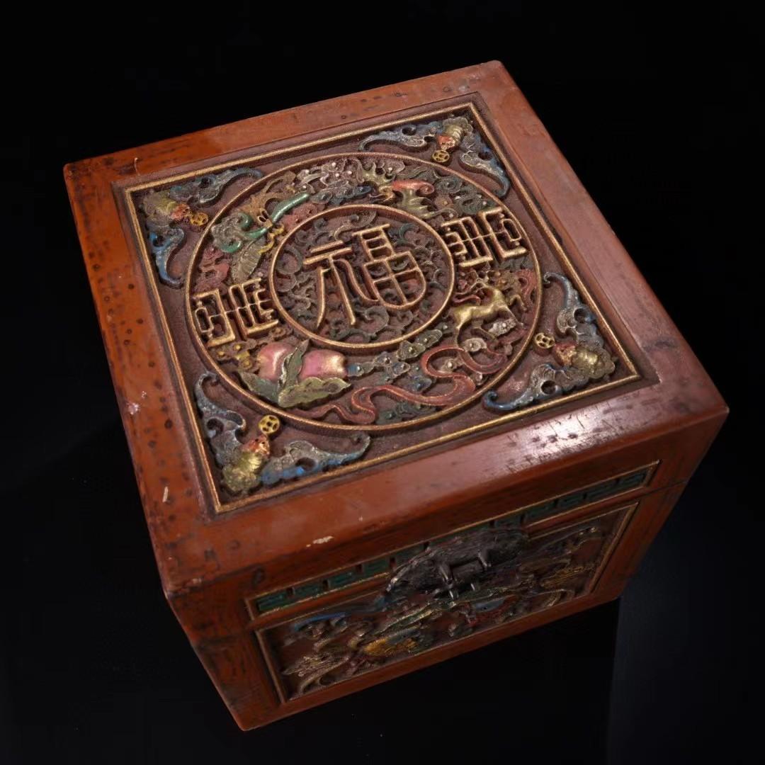 中国古美術・珍蔵粉彩・胭脂紅釉の碗・陶磁器・置物・純手描き・彩絵箱付き・茶道具