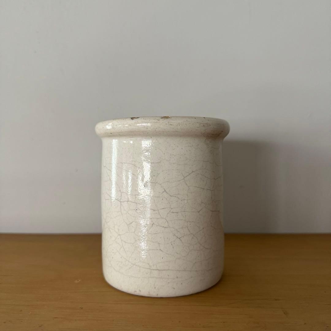 南フランス 19世紀 白錫釉ポット 民藝 古道具 アンティーク 骨董 古物