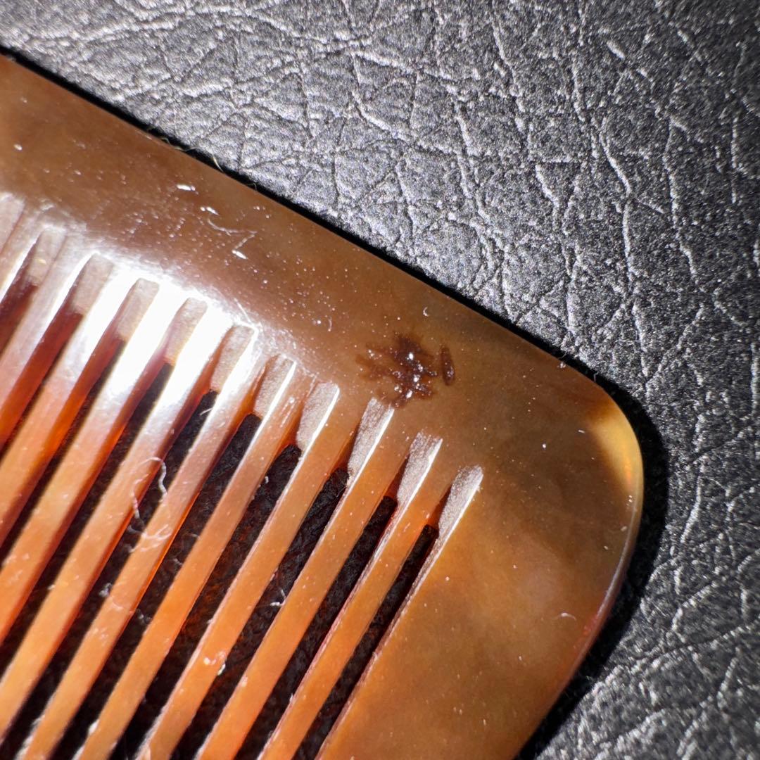 寺本　本鼈甲　18目理容　櫛　コーム　本鼈甲　ベーク