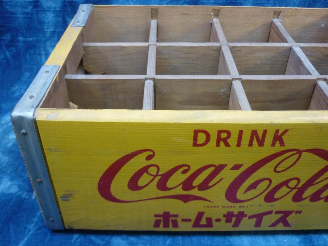 中古極美品 コカコーラ木箱 ホーム・サイズ 500ml瓶×12本 G16689