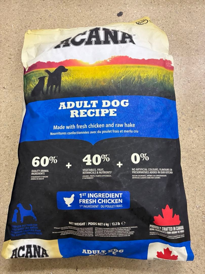 【在庫処分】アカナ・アダルトドッグ レシピ（全犬種成犬用）6kg