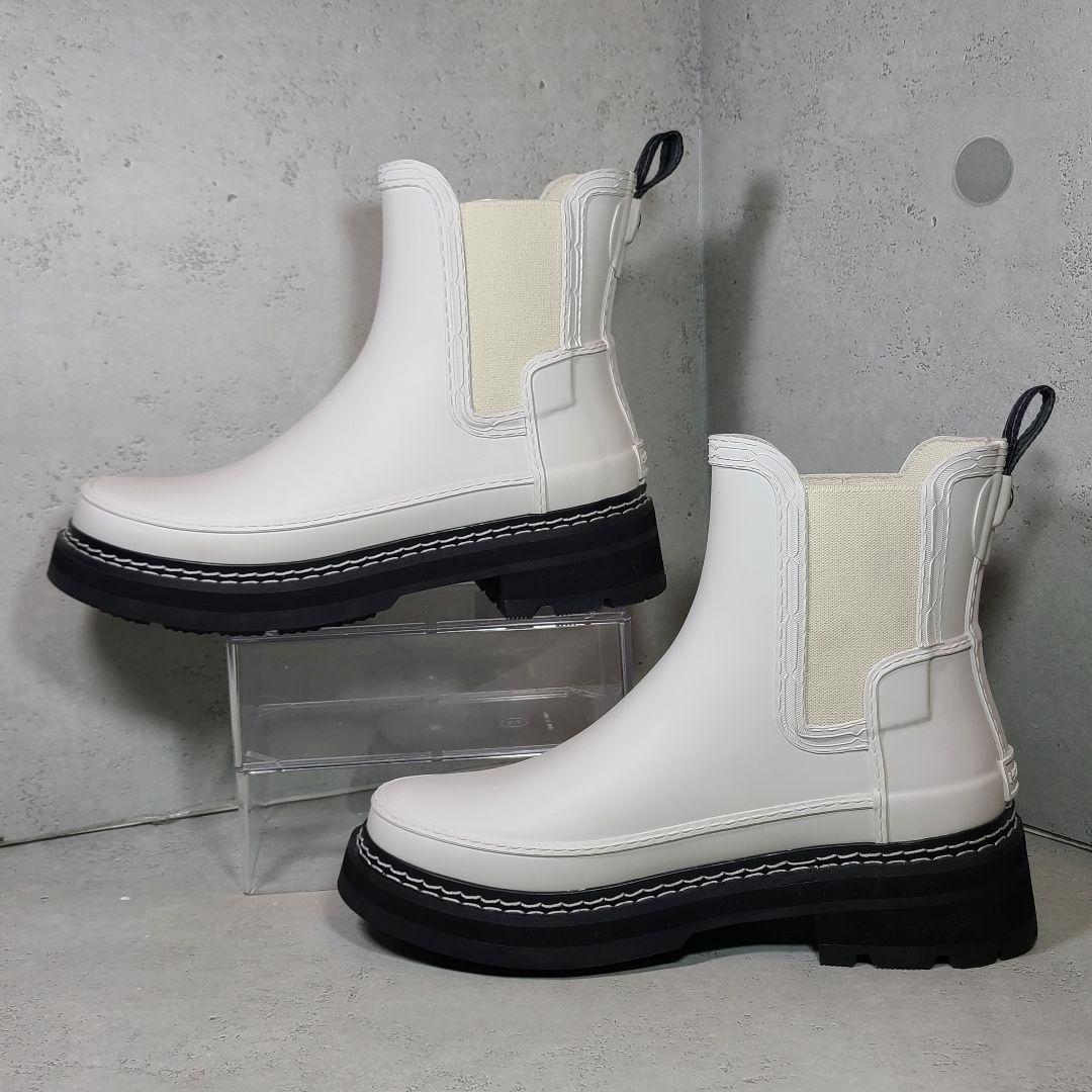 【HUNTER】サイドゴアレインブーツ　リファインド スティッチ ディテール