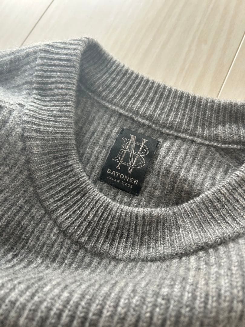 トップス BATONER INNOCENT CASHMERE RIB CREW NECK