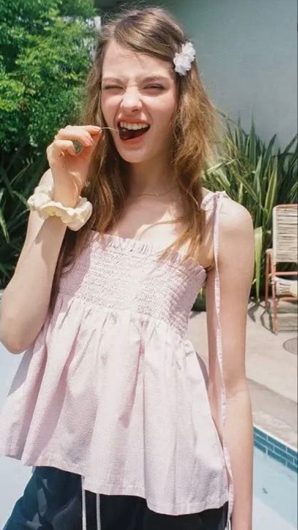 michin　Allison Brown ギンガムチェックキャミソール