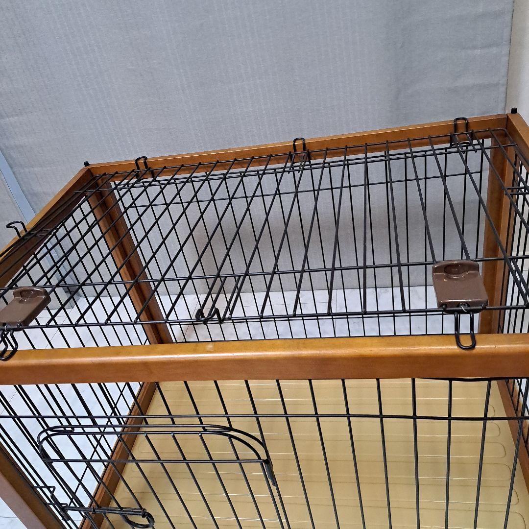 犬用ケージ 木製フレーム　屋根付き　ハウス　サークル　オマケつき