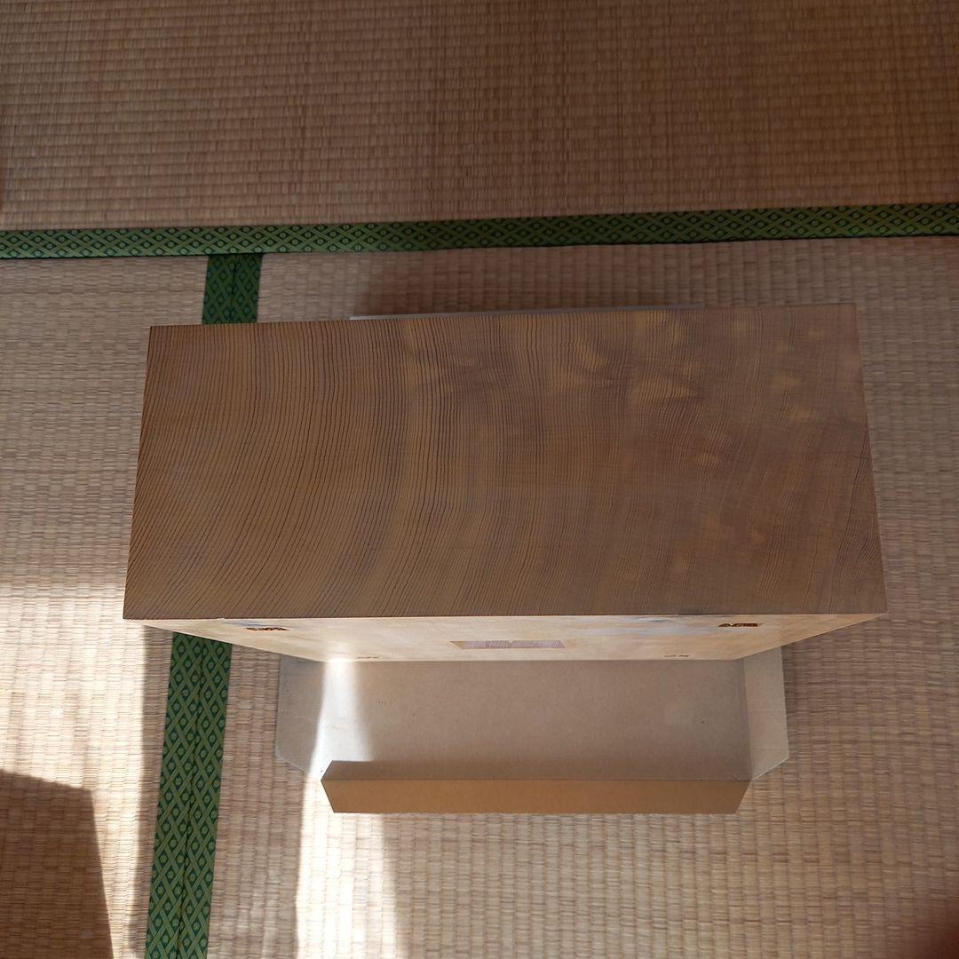 新カヤ6寸碁盤セット足付き特大欅碁笥と宮崎産特製実用33号碁石(本蛤)那智黒付き