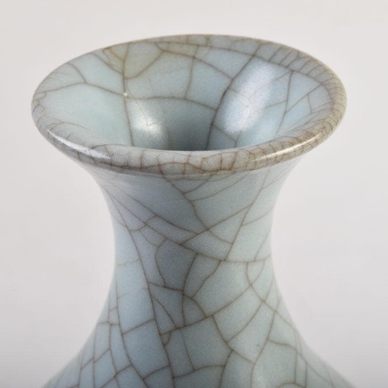 人間国宝　弓野窯　中島宏造　青磁　徳利　共箱　V　9154