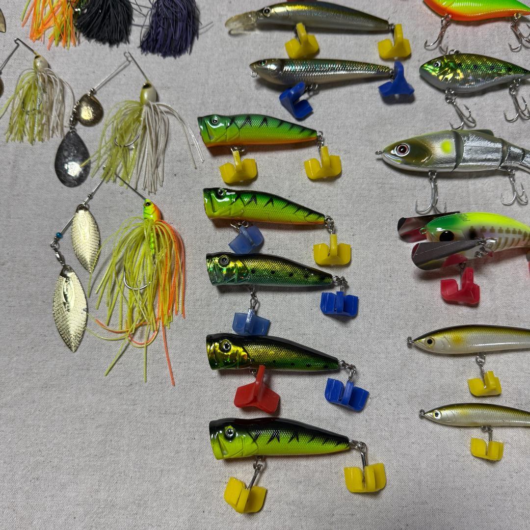 ブラックバス 引退セット ワーム ルアー シンカー フック等 BOX付き