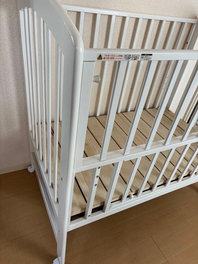 KATOJI ハイポジション　ベビーベッド ホワイト