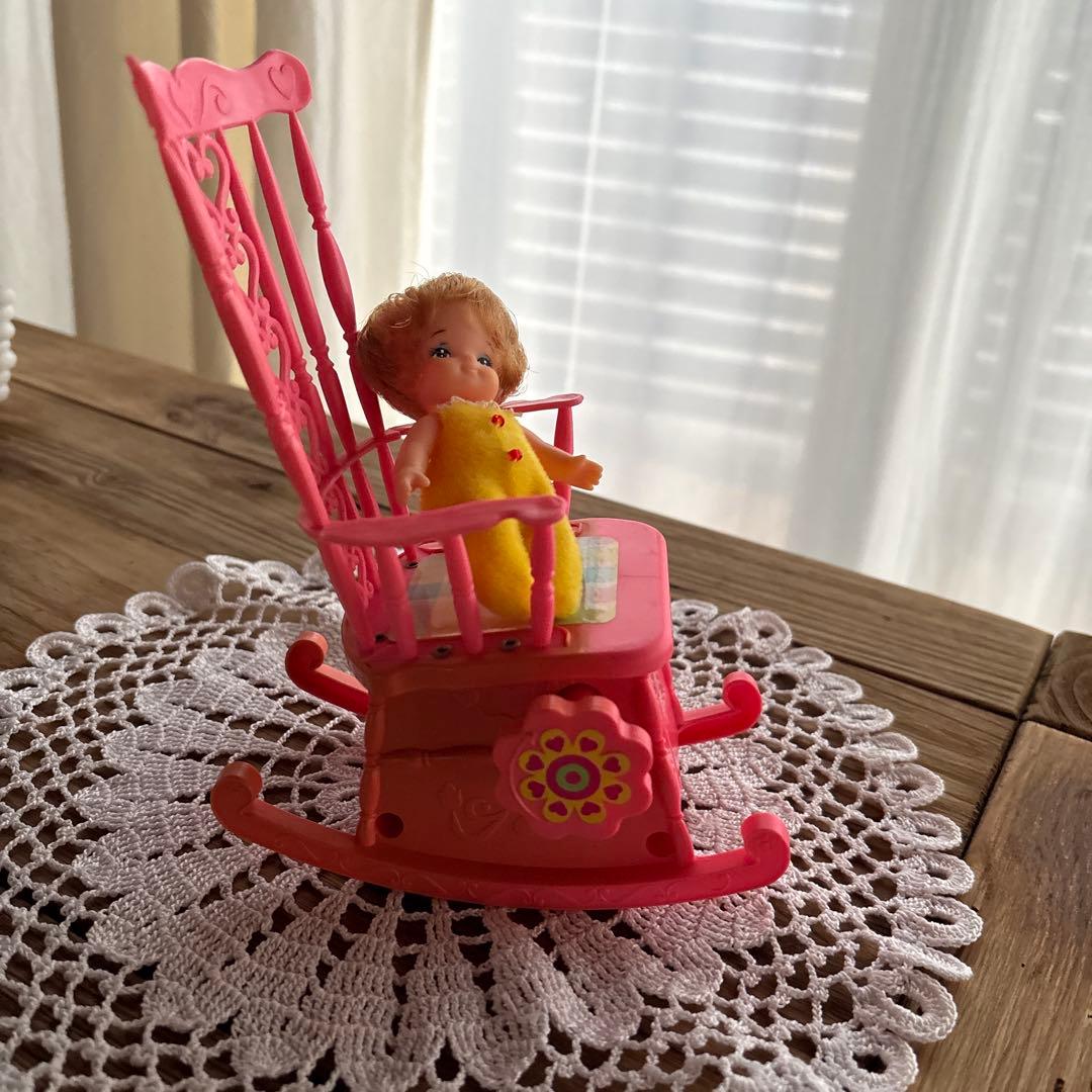 昭和レトロ⭐︎ユッコちゃん人形のメロディーチェア＆赤ちゃんセット⭐︎希少