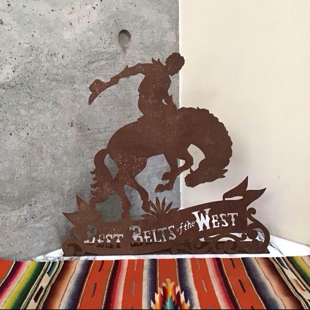 ビンテージ カウボーイ 鉄製 看板 ディスプレイ Cowboy