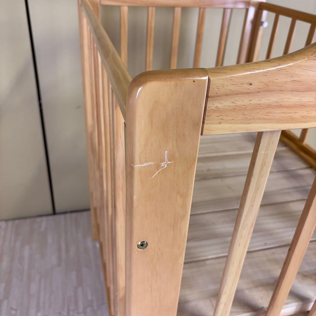 ☆除菌清掃済☆　☆綺麗☆　カトージ　ハイシートミニベッド　ナチュラル　すのこ床板