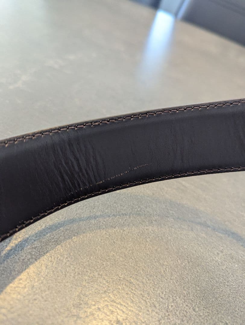 GUCCI ブラウン GGパターン ベルト 裏まで綺麗な革がポイント