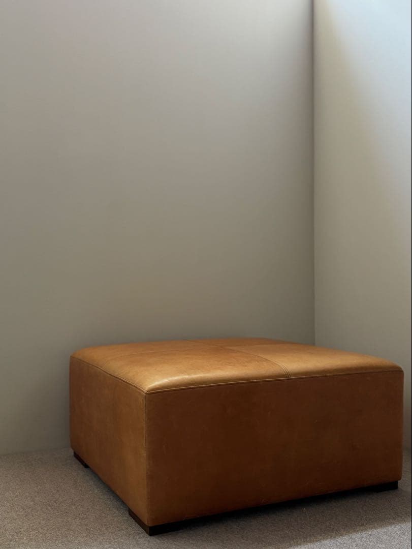 [まめ］　心石工芸　レザーオットマン　クアトロ