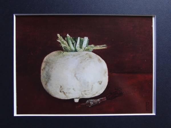 岸田　劉生、蕪図、希少・画集画、新品額装付