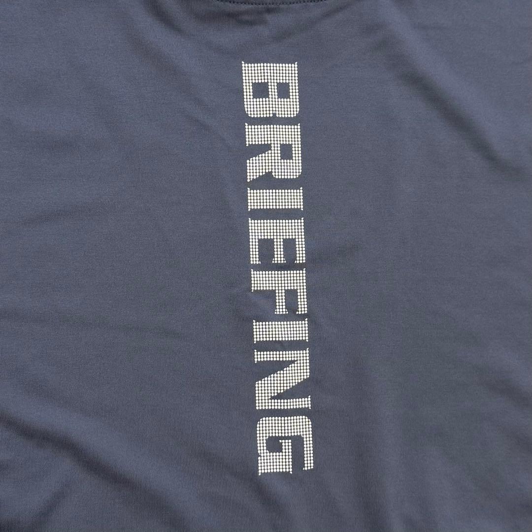 美品✨️BRIEFING モックネック シャツ 半袖 バックロゴ メンズ XL