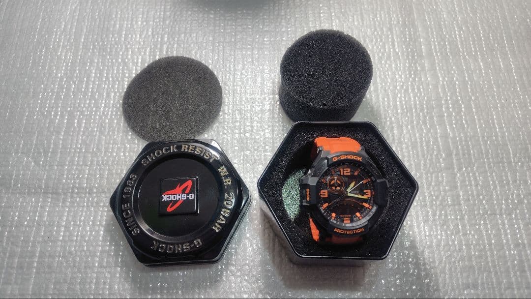 美品 G-SHOCK GA-1000 グラビティマスター アナデジ オレンジ