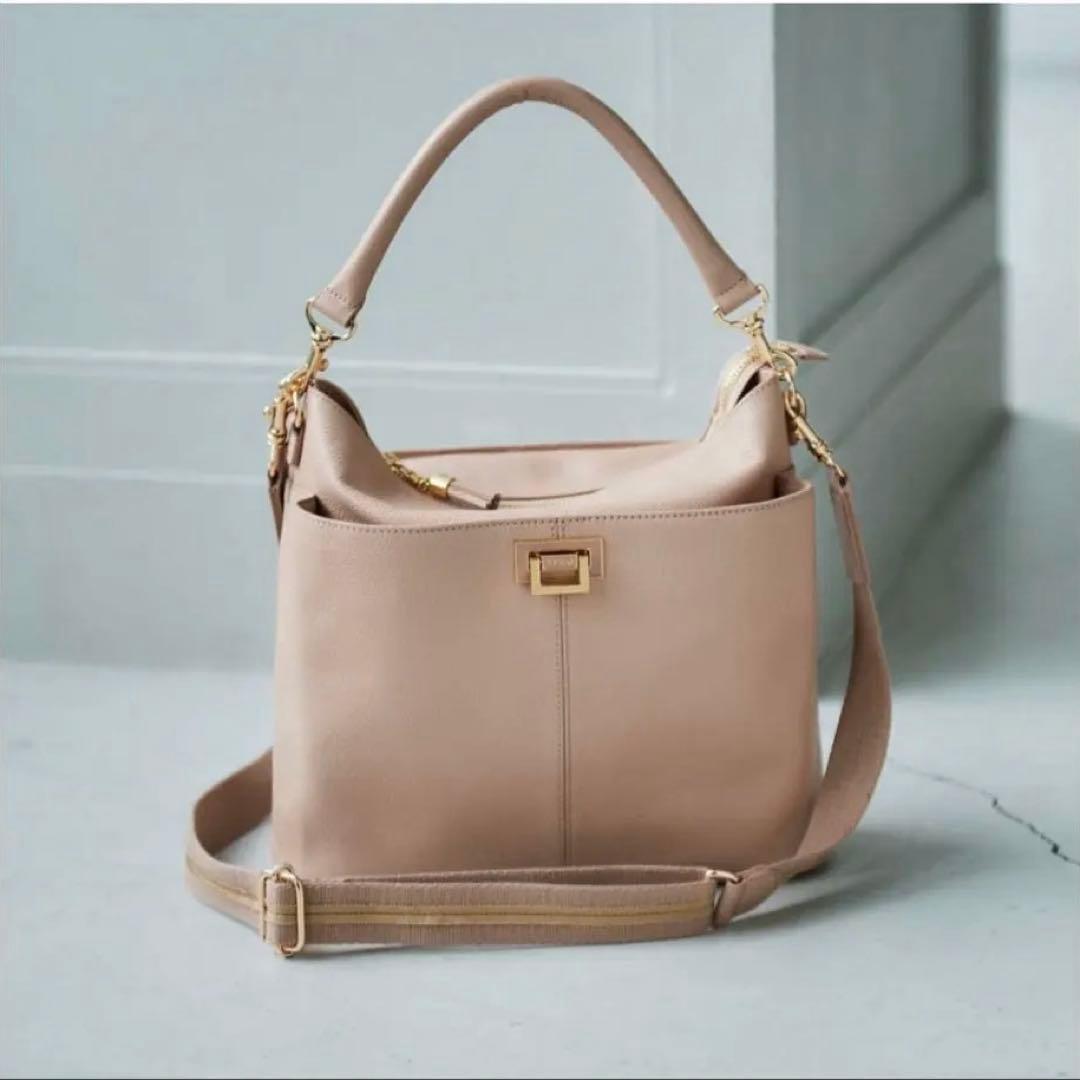 【美品】ATAO（アタオ）ハンドバッグ ウィークエンド　ヌード