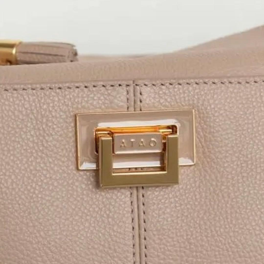 【美品】ATAO（アタオ）ハンドバッグ ウィークエンド　ヌード