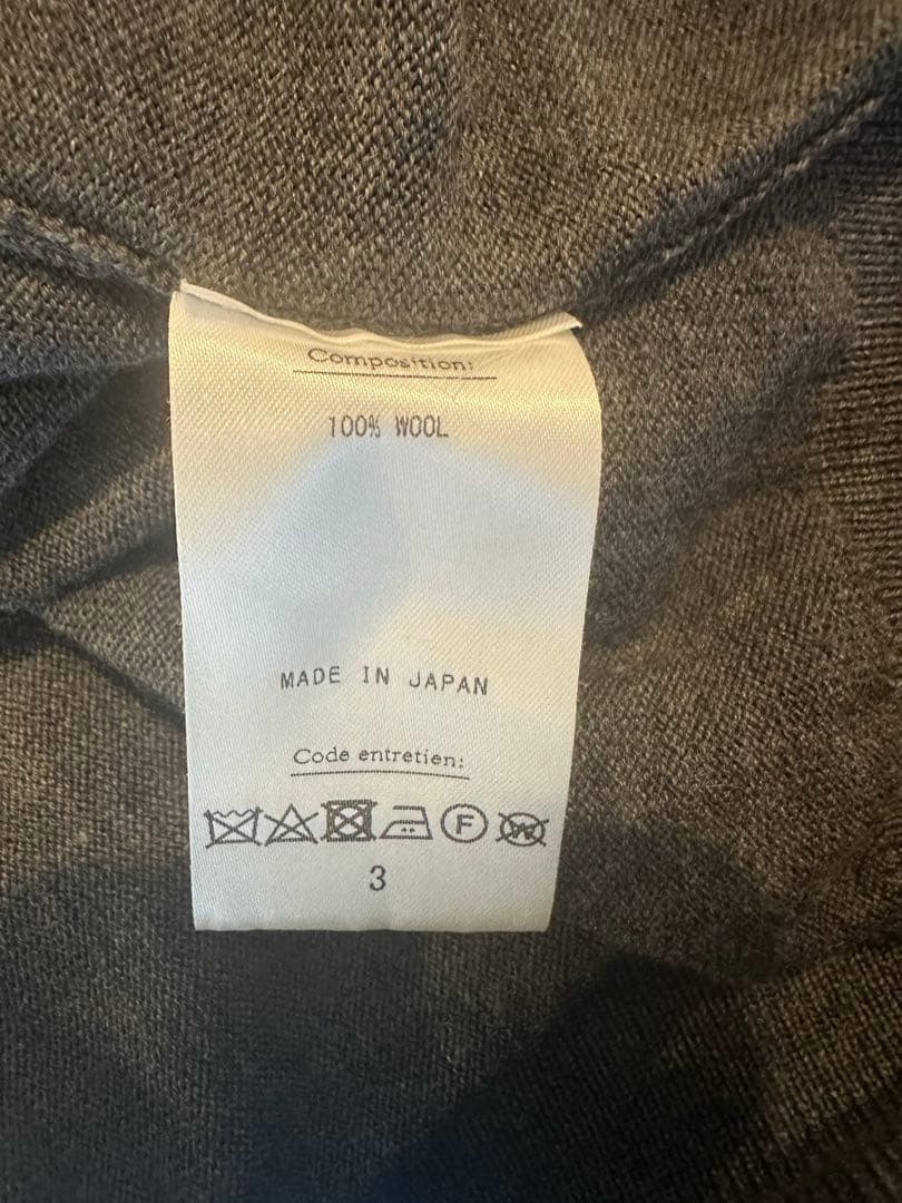 A.PRESSE アプレッセ22FW L/S Knit T-Shirt GRAY