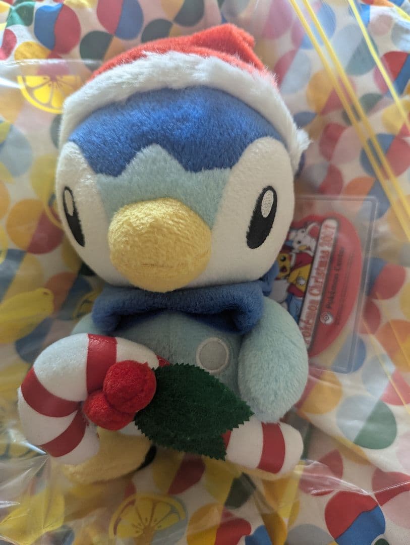 【希少品】ポッチャマ クリスマスぬいぐるみ ポケモンセンター　2007