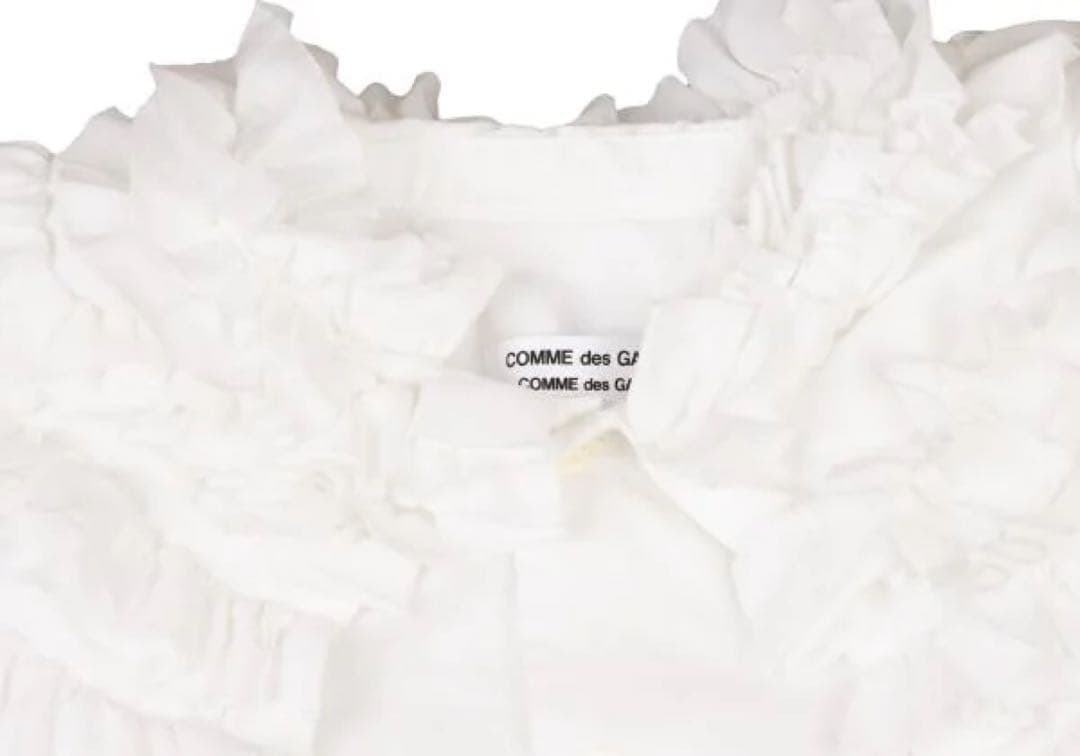 あのちゃん着用　COMME des GARCONS ポリフリルカラーシャツ 白S
