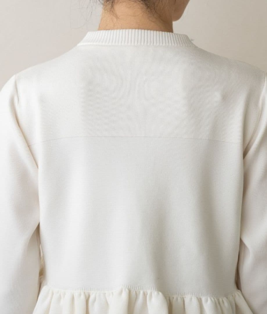 25AW Sono/ソーノ オーナメントパール3Dレイヤードニットカーディガン