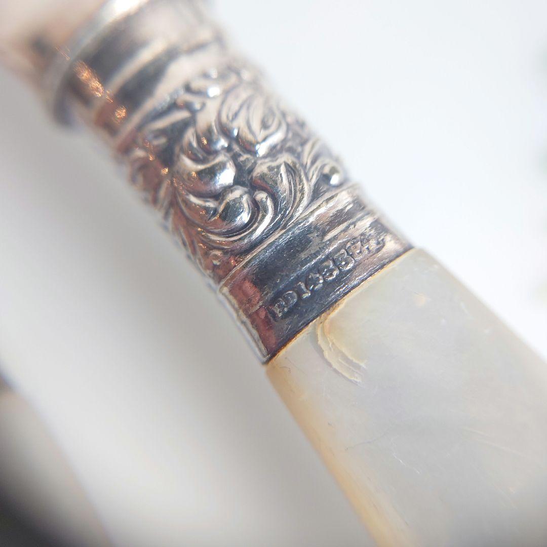 白蝶貝　アンティークカトラリー　ナイフ　フォーク　マザーオブパール