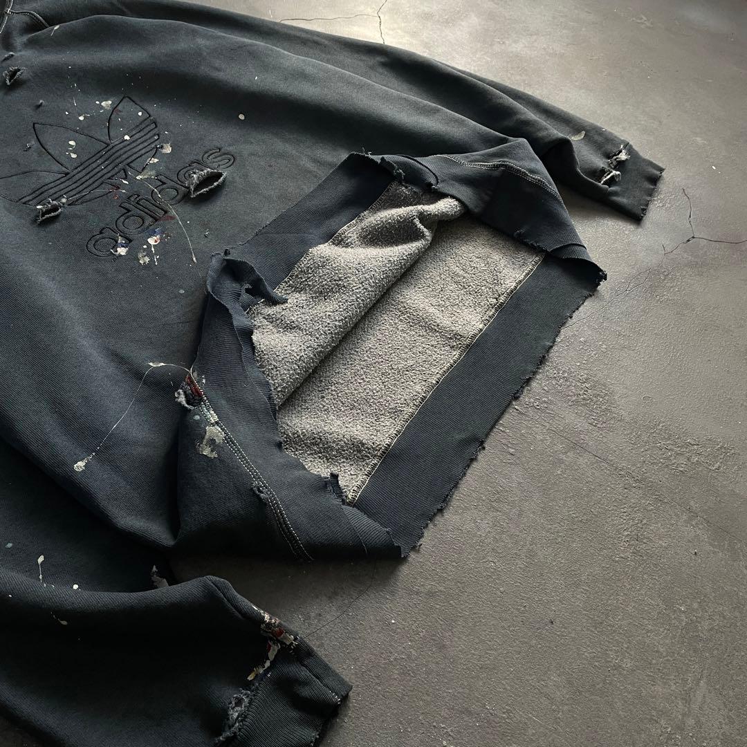 80s old“adidas”後染“ペンキ“grange boro sweat