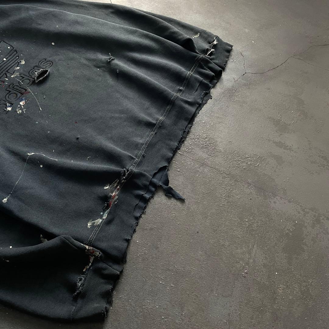 80s old“adidas”後染“ペンキ“grange boro sweat