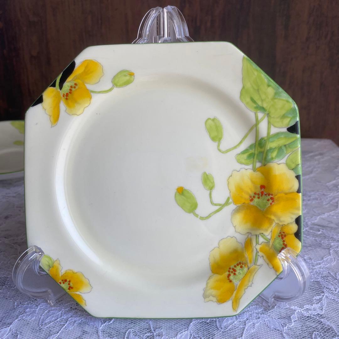 レア　フラワーハンドル　パラゴン　アイスランドポピー カップ　ソーサー　プレート