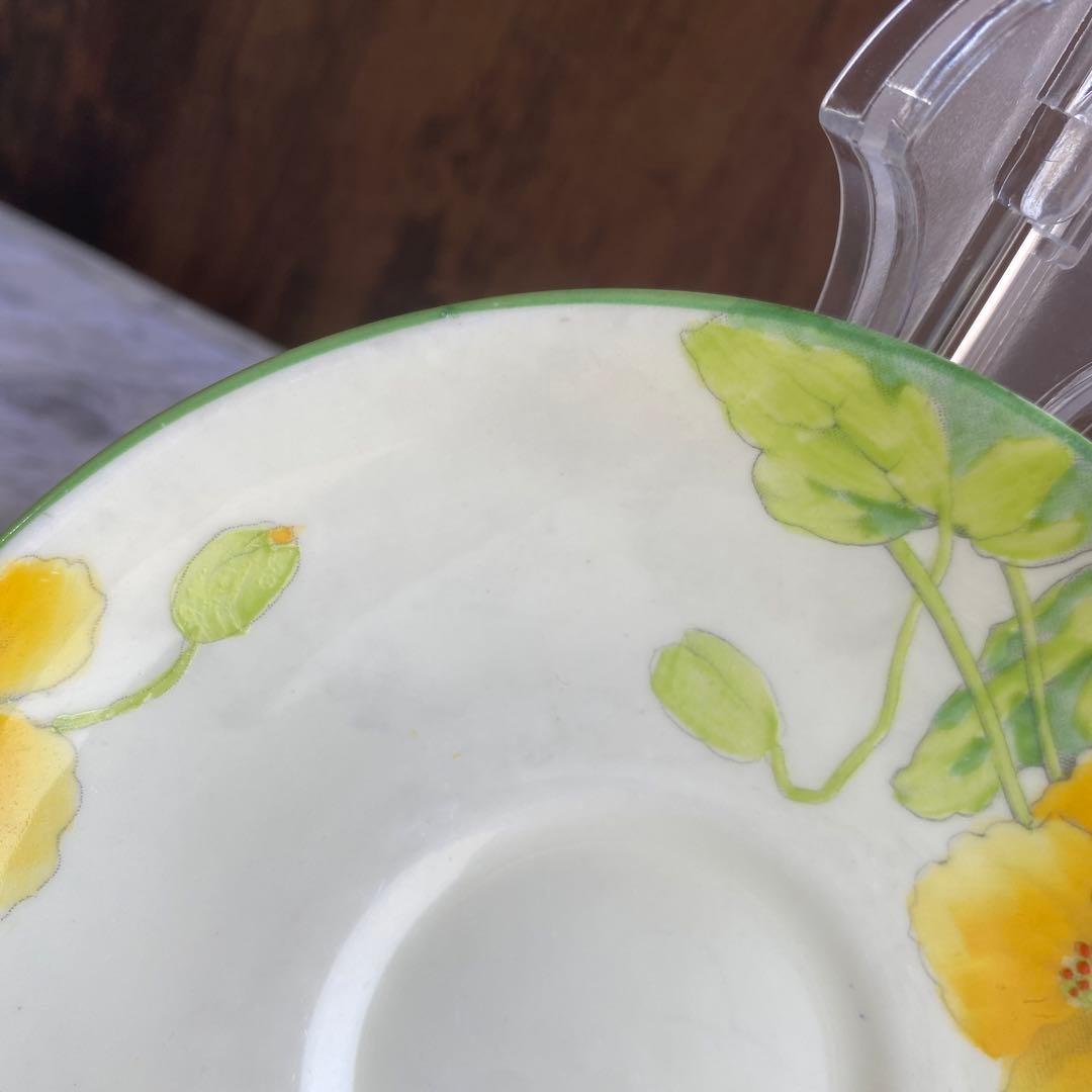 レア　フラワーハンドル　パラゴン　アイスランドポピー カップ　ソーサー　プレート