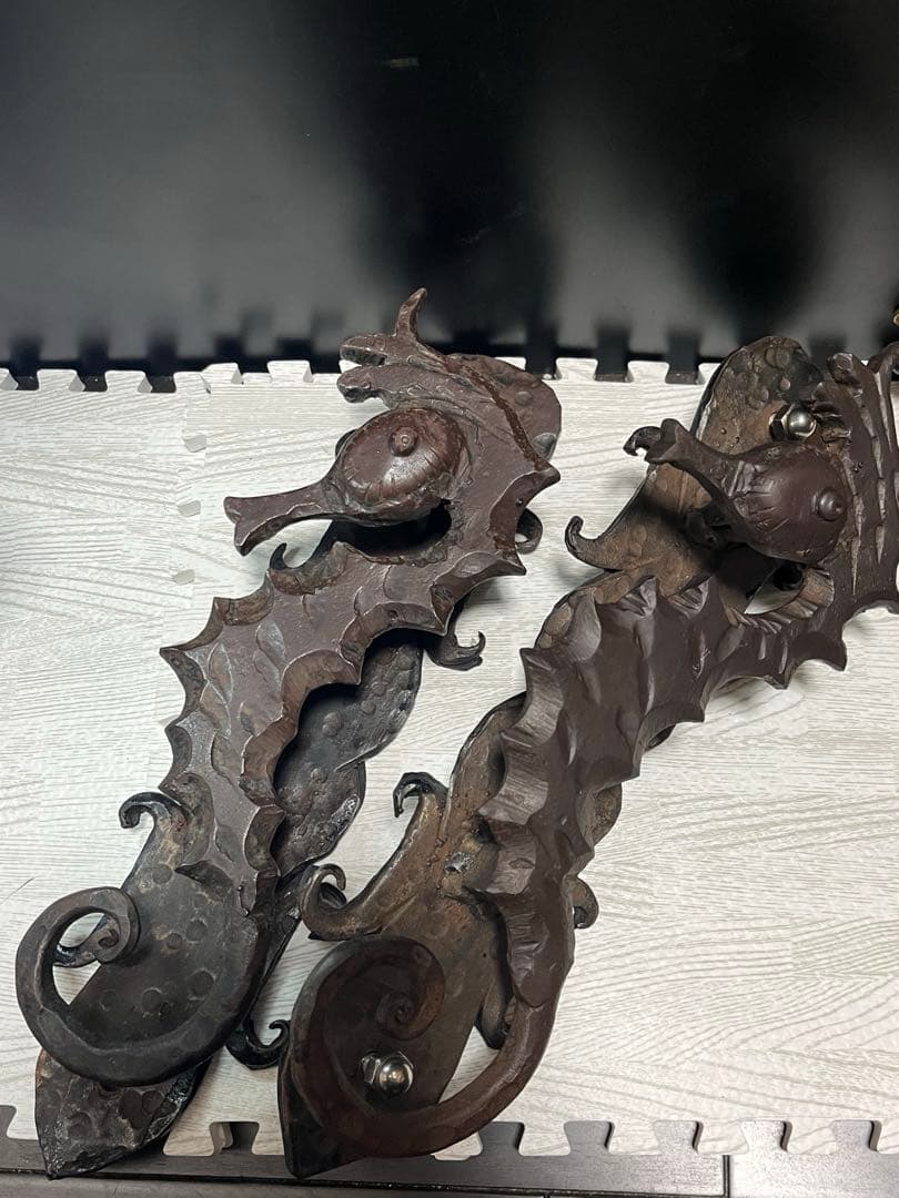 タツノオトシゴ　取手　鉄製