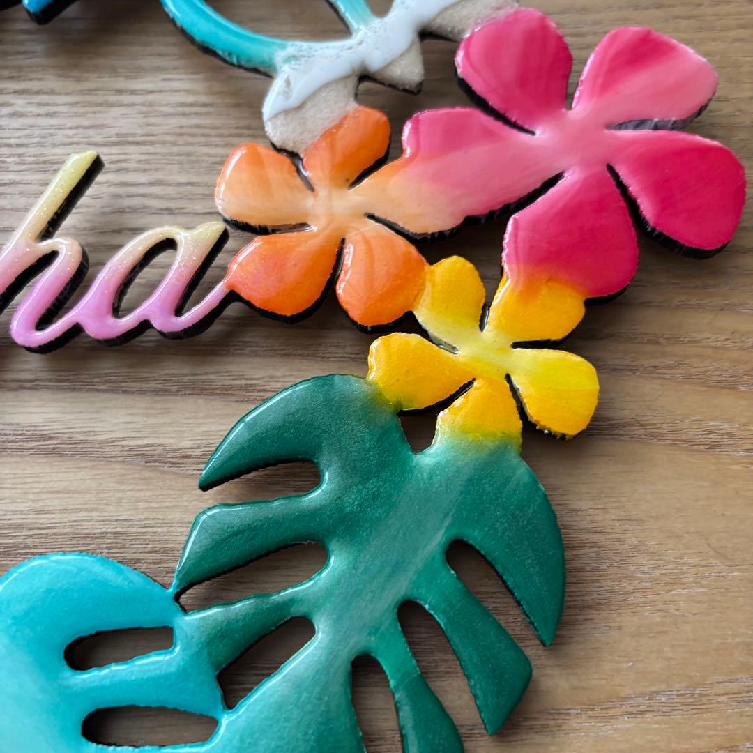 レジン　オーシャンアート　モンステラリース　海　29cm　No.1045