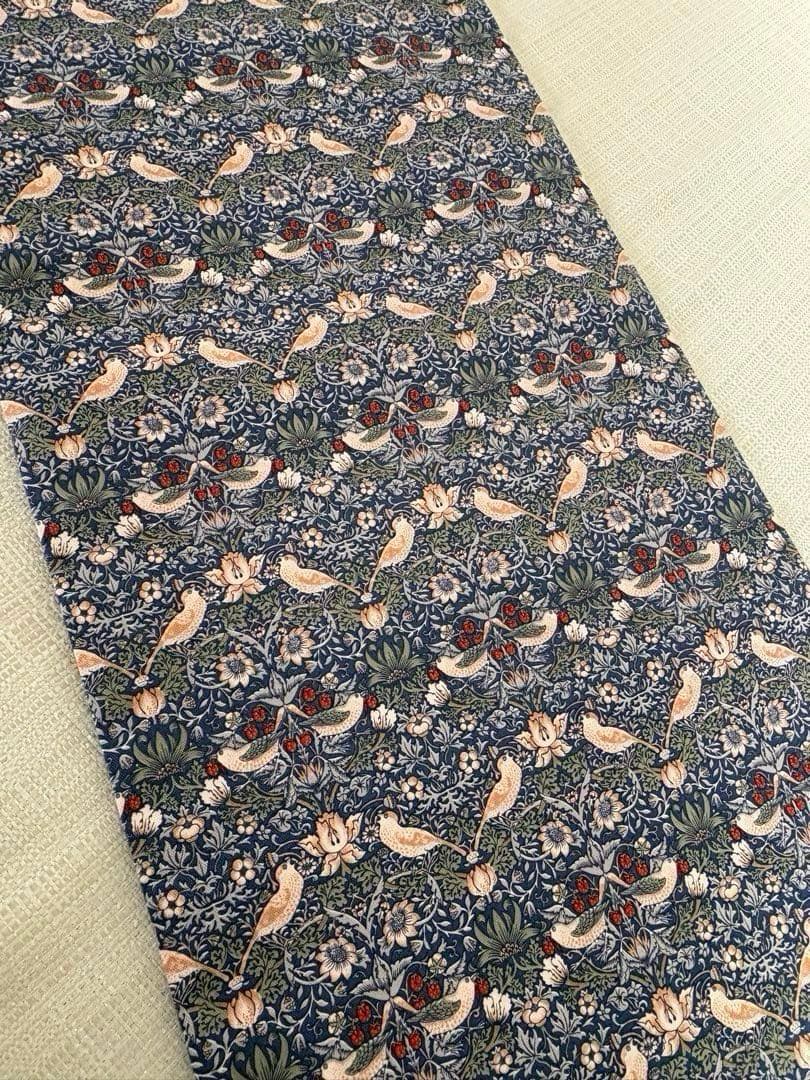 付け帯　作り帯　三部式　リバーシブル　ウィリアムモリス　ハンドメイド