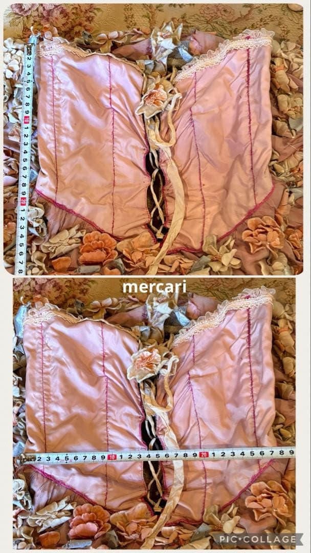 ★SALE★フランス アンティーク　稀少　布花　パニエ　クリノリン