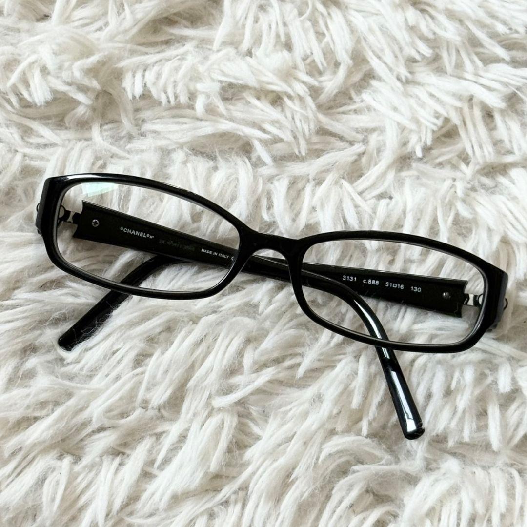 美品 シャネル メガネ 3131 ココマーク カメリア　ケース付き