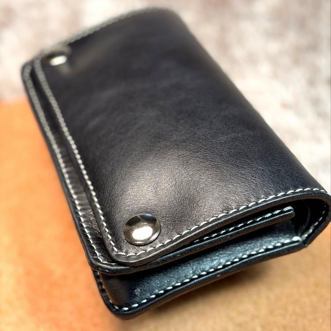 ◎柔らかい二つ折りシャグポーチ.スムース革◎