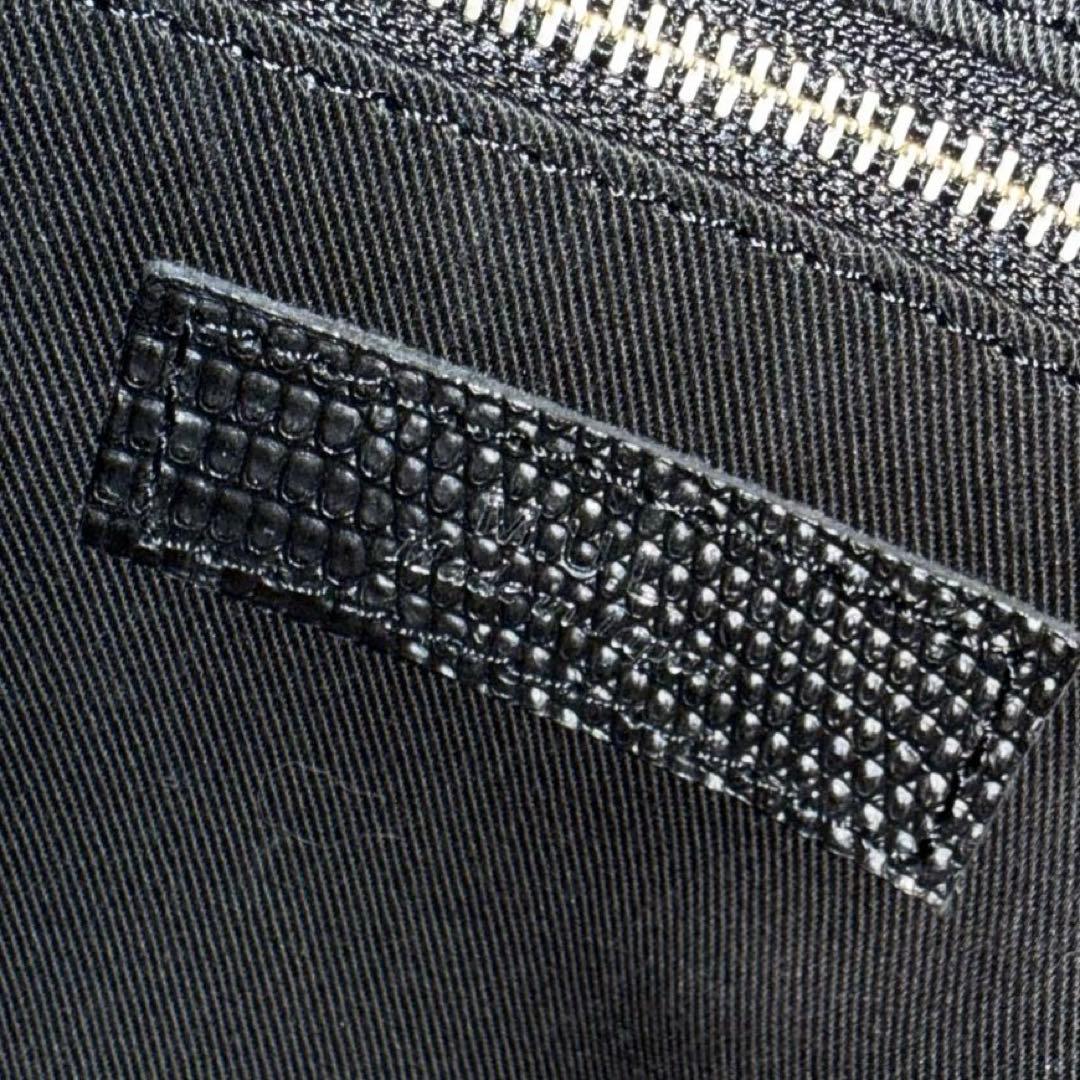 ⭐️新品未使用⭐️　M.U.L.　ハンドバッグ　リザード型押し　2way　ブラック